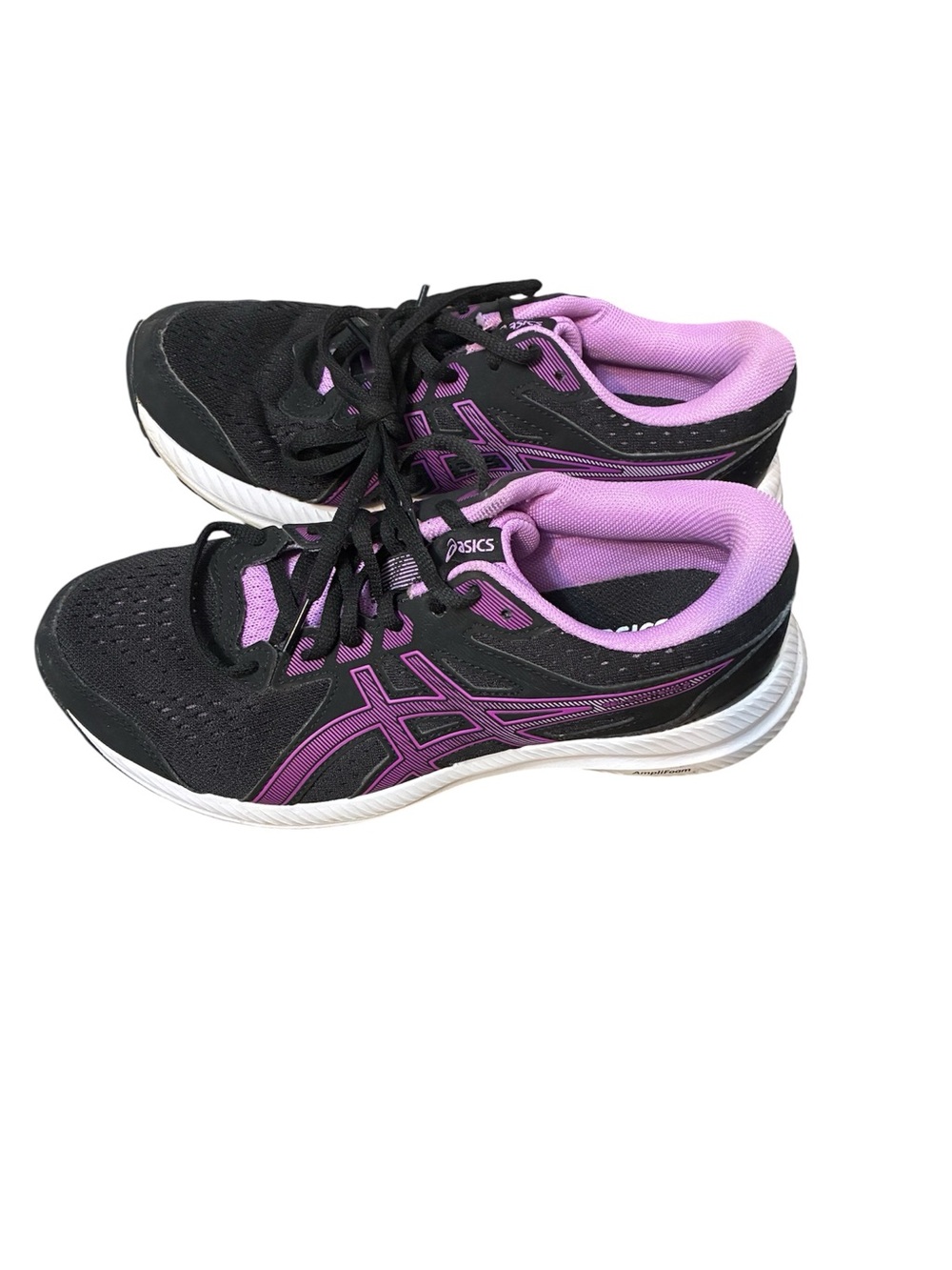 ASICS Women's Black with Purple Accent Running Sneakers